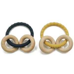 China Ideal Gift Soft Eco Friendly Silicone Wood Teether Newborns Toddlers factory