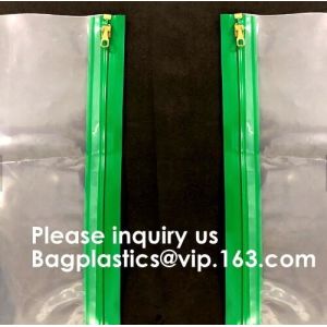 Metal Slider Office File Folder Mesh Clear PVC Zip Lock Document Bag,Folder File