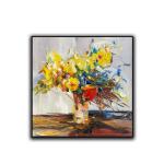 Abstract Impression Hand Painted Oil Painting 6 Color Print Flower Canvas Wall