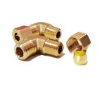 1/4 NPT Brass Compression Union 90 Degree Elbow Fitting
