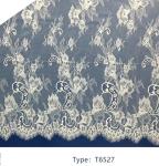 Nylon Mesh Eyelet White Chantilly Eyelash Lace Fabric For Bridal