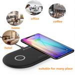 Portable Wireless Desktop Charging Station Dual QI Wireless Charging Pad