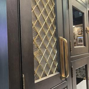 China Opening Area 49% Stainless Steel Woven Wire Mesh Grille For Cabinet Decoration factory