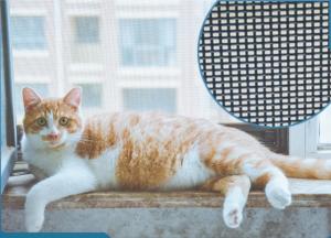 China 18mesh-420mesh Dog Proof Screen Door , Polyester Pet Resistant Screen Roll factory