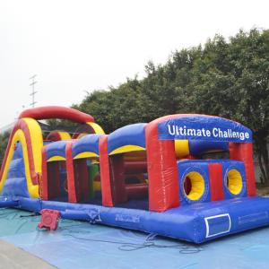 China Commercial Obstacle Course Jumping Castle Colourful For Kids Amusement factory