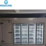 Supermarket Glass Door Walk in Display Cooler Fridge Cold Room with Freon