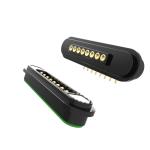 Right Angle Magnetic Connectors 8 Pin Spring Loaded Connector Male Female