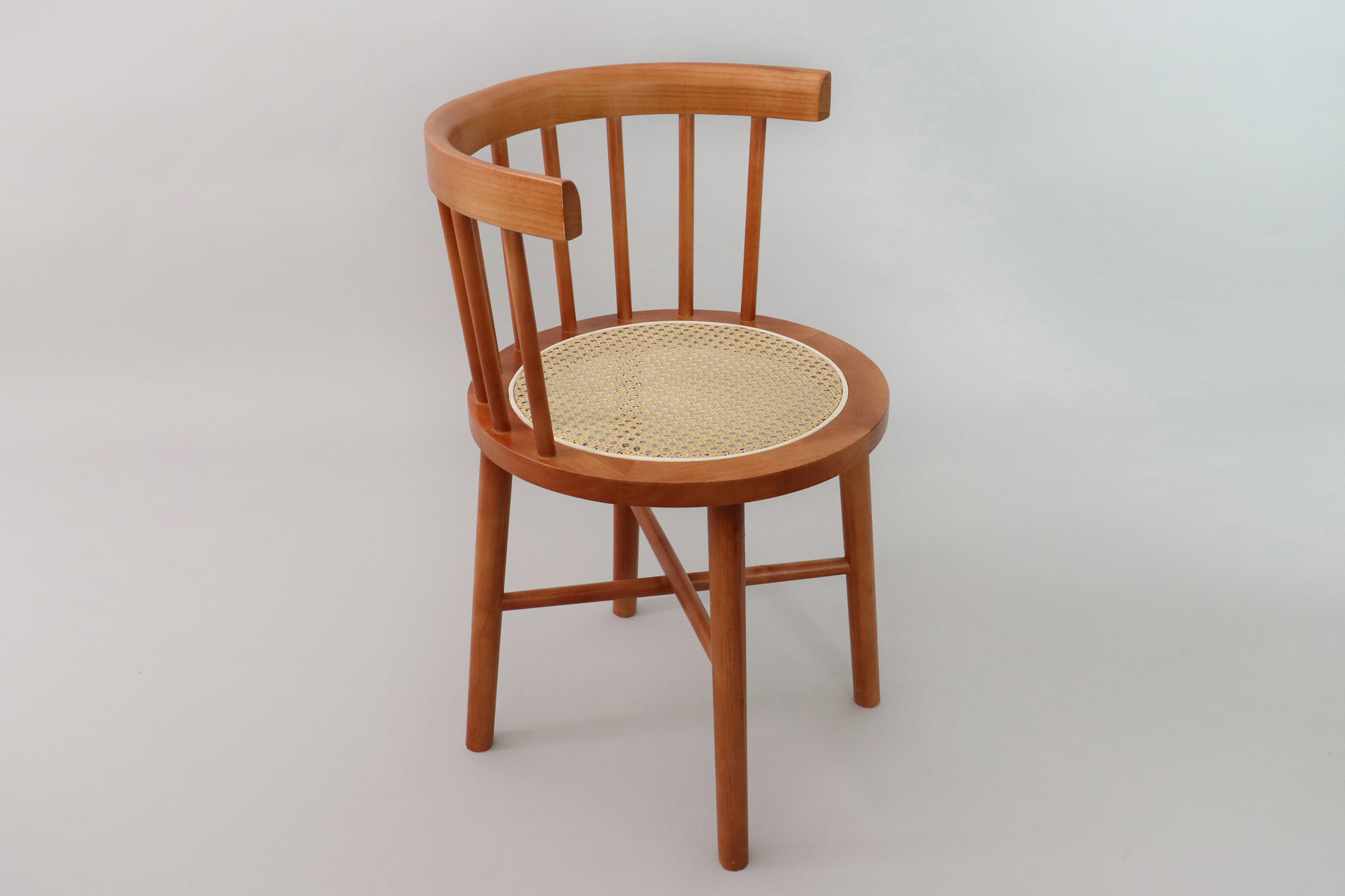 OEM Service Accepted Natural Solid Wood Dining Chair for Restaurant Modern Rattan