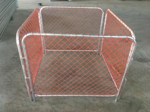 China Rubbish Cage 50mm*50mm orange chain link infilled mesh construction barriers factory