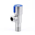 Quarter Turn SS304 Brushed Angle Valve 3 8 130g One Piece Body Construction