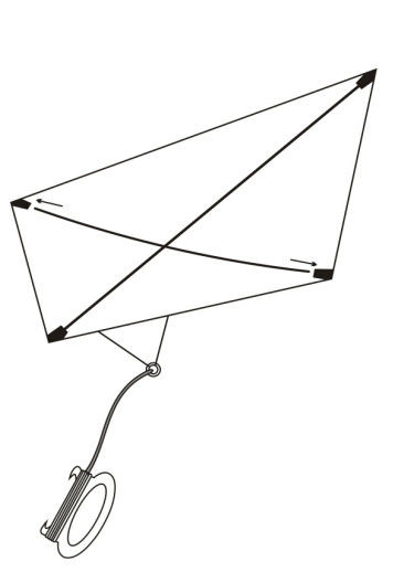 Special picture pattern single line Diamond kite easy assemble for beginner playing