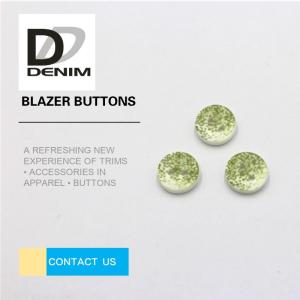 China 4 Holes Green Shirt Buttons 3D Printed 20L 24L 26L 28L New Design factory