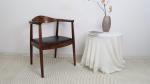 Nitrolacquer Finish Nordic Solid Wood Armrest Cushion Chair for Dining Hotel