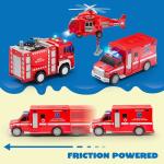 Battery-Free Friction Toy Toddler Truck Fire Engine Emergency Vehicle for Kids