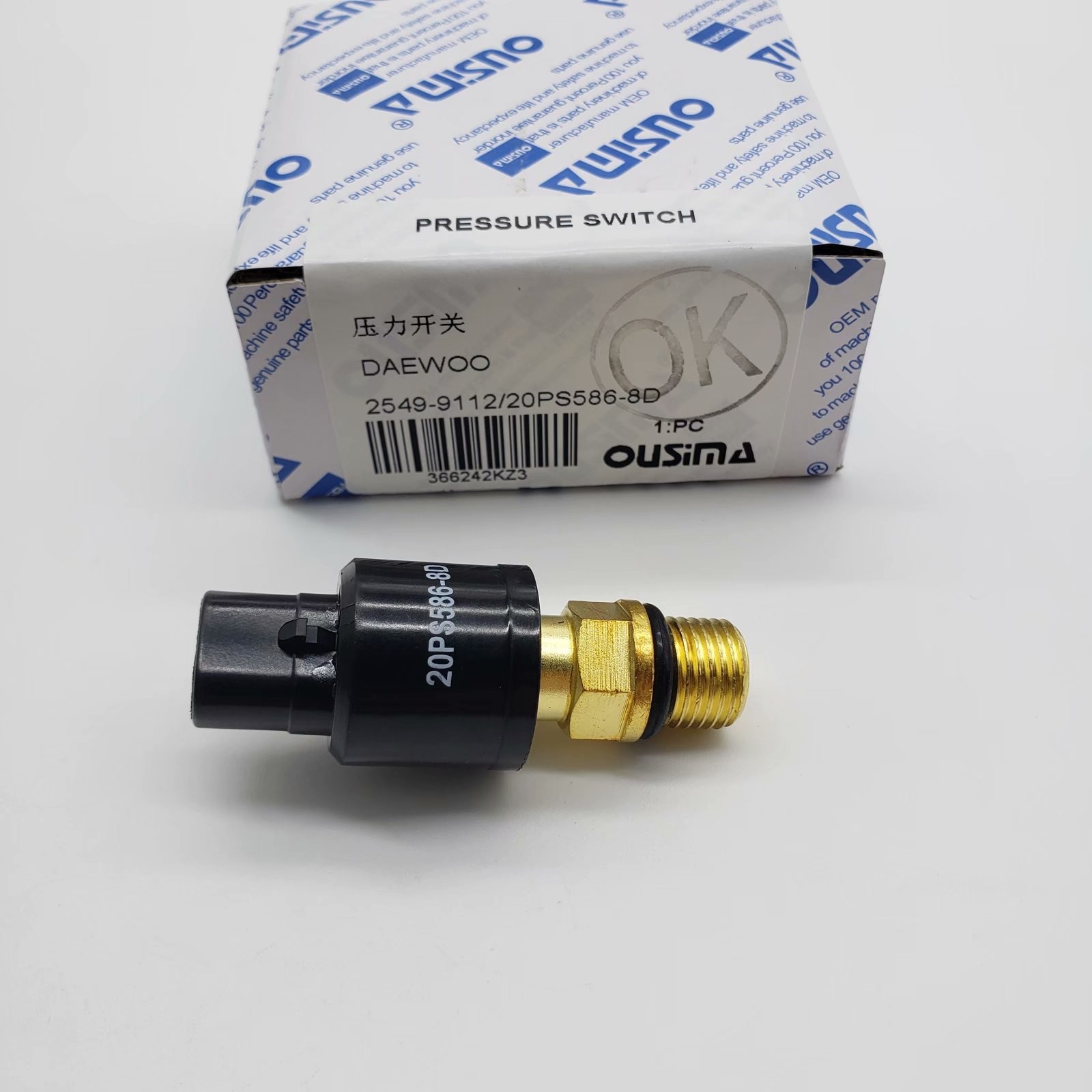 OUSIMA 2549-9112 20PS586-8D Pressure switch for Daewoo Doosan excavator DH220-5