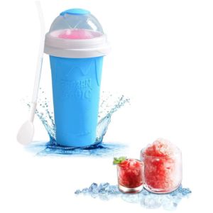 350ml Silicone Slushy Maker Cup With Lid And Straw