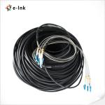 Outdoor Armored OS2 9/125μm 4 Core SM 50 Meters LC To LC Connector Fiber Patch