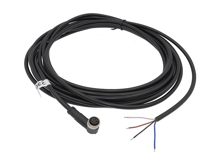 Right angled M8 4pin 5M female cable and connector for use with Industrial Sensor