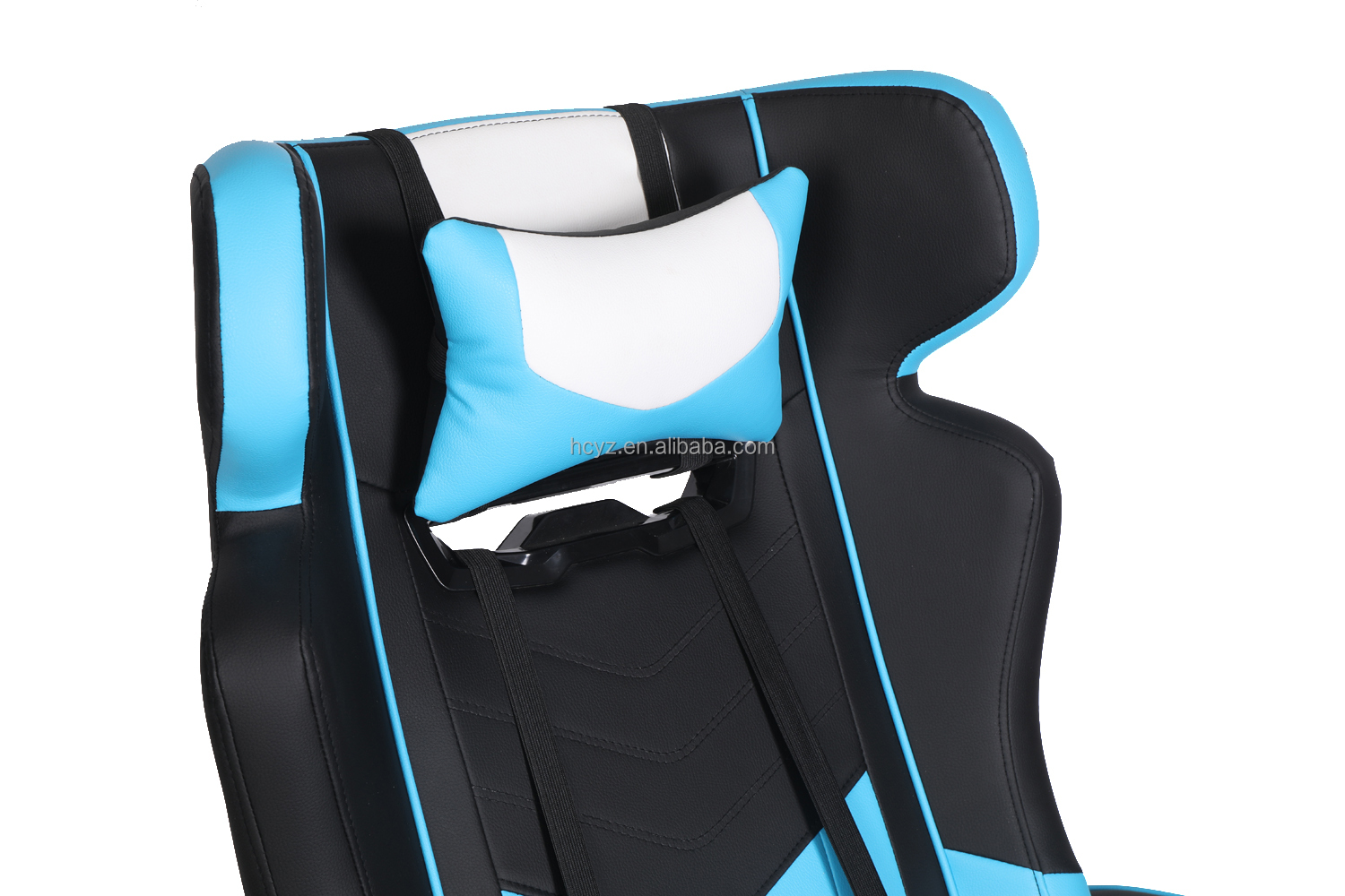 Modern Design Racing Style Leather Swivel Gaming Chair with Cup Holder and Footrest