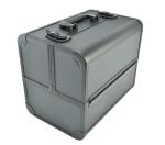 Custom Professional Makeup Train Case , Black Portable Makeup Case