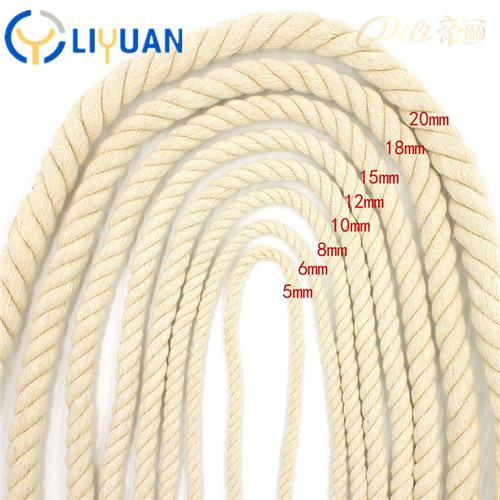 Twist Rope Length 0-10000m with Soft and Durable 3mm 5mm Braided Cotton Macrame Rope