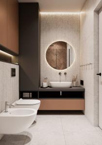 China Tailored White Bathroom Cabinet with White Towel Racks factory