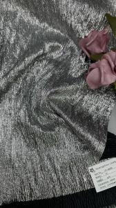 China Cobra Sliver Color Metallic Lace Fabric For Gowns Luxury Party Wedding Dresses factory