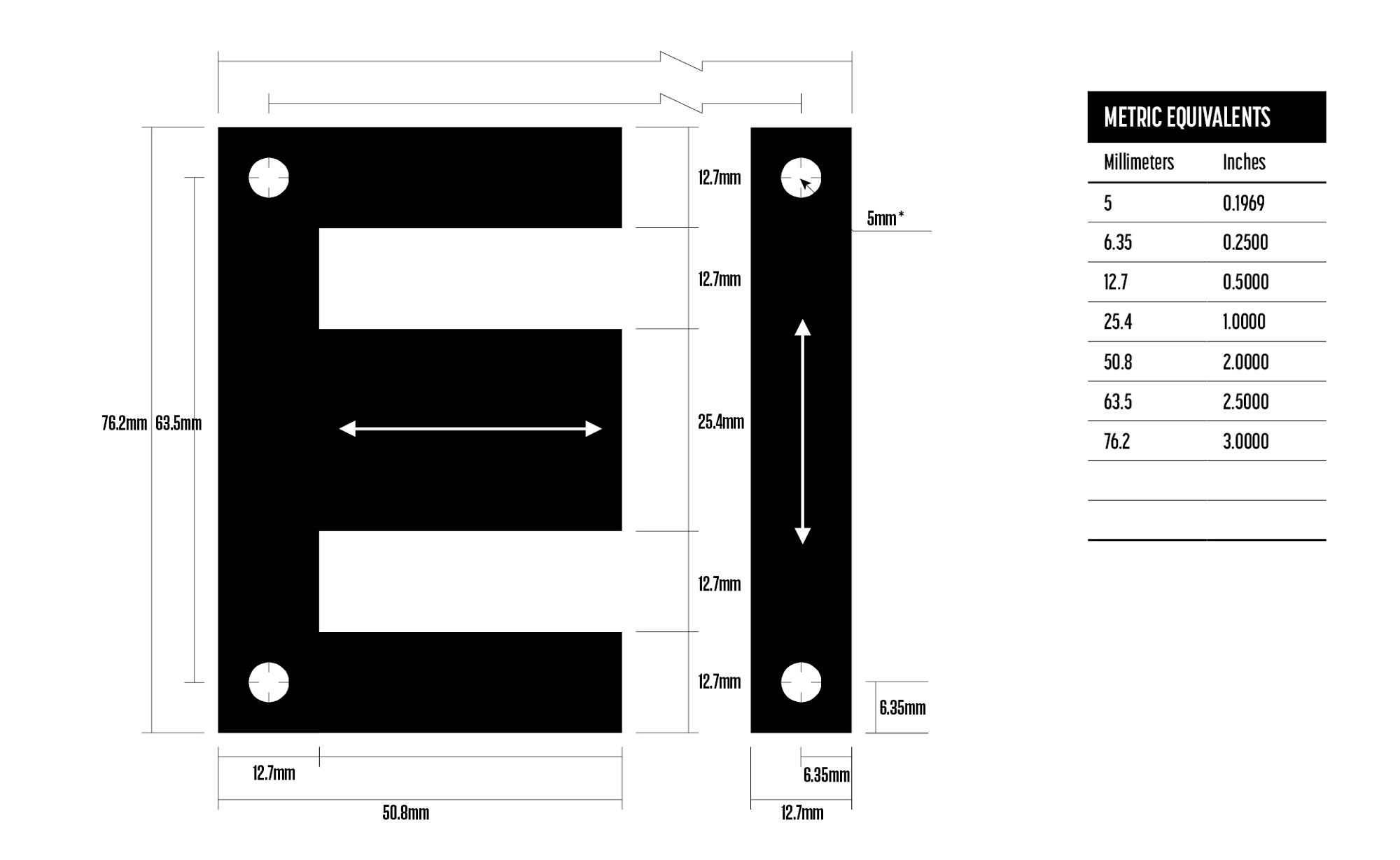 EI type silicon steel lamination transformer iron core