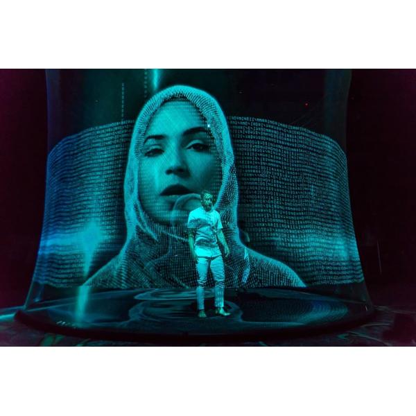 China Transparent Invisible Holographic 3D Mesh Screen Pepperscrim factory