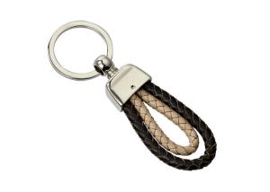 China Weave Knitting Handmade Car Key Holder PU Braided Rope Leather Key Chains factory