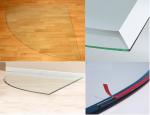 Tempered Glass Hearth Plate Transparent Impact Resistance 8mm