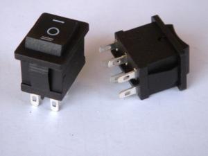 China Waterproof 6 Pin Electric Rocker Switch , Momentary On Off On Rocker Switch factory