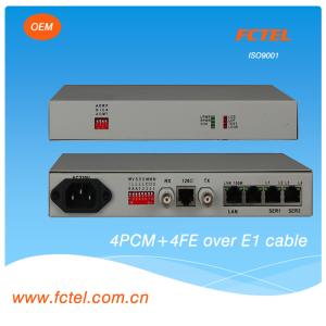 China with snmp AC220V,1+1 fiber ports,over fiber ,Fiber-4Voice+FE Multiplexer factory