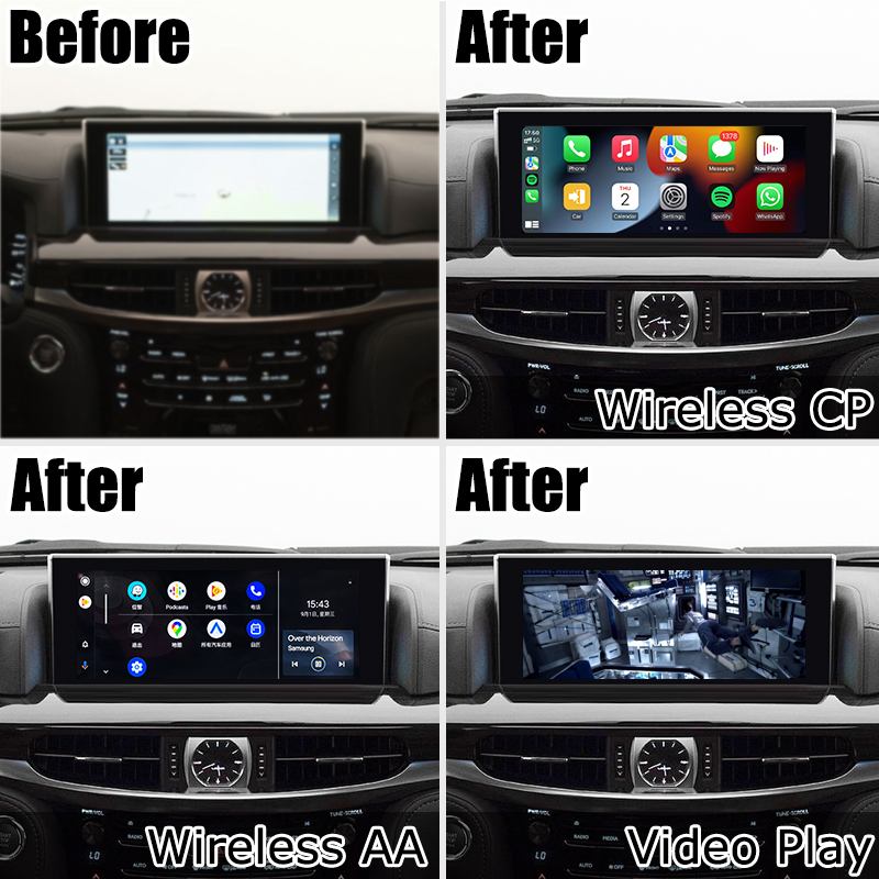 Lexus LX570 LX450d wireless carplay android auto multimedia interface screen mirroring Lsailt