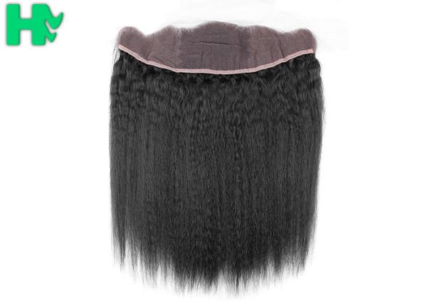 Virgin Brazilian Human Hair Kinky Straight 13*4 Frontal Wefts Lace Hair Closure