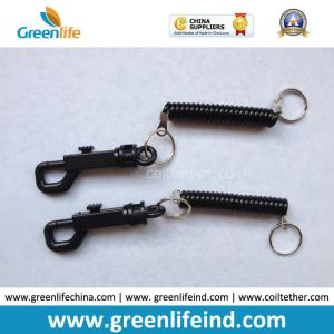 China Black Plastic Spiral Casino Key Coil W/Mini Trigger Snap factory