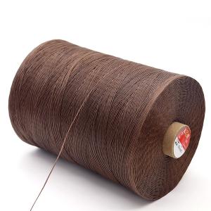 China 100% Polyester 1kg Color Hand Sewn Flat Wax Thread For Leather goods with 240 colors factory