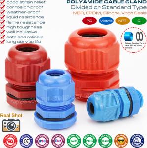 China M12~M63 Non-metallic Cable Glands IP68 Polyamide Nylon Hermetic Gland Connectors with Anti-vibration System factory