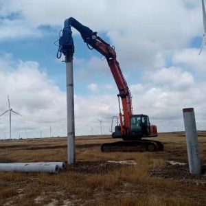 12m Depth Vibratory Pile Hammer: RC Hydraulic Drive, Pollution-Free & Efficient