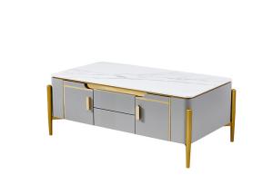 China Light Luxury Rock Slab TV Unit And Coffee Table factory