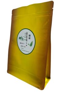China Resealable Zipper Top Bottom Gusset Packaging Bag With Golden Surface factory