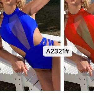 China Ladies One Piece Swimsuit Solid Color Factory Direct Supply High Waist Miss Hard Wearing The New Type factory