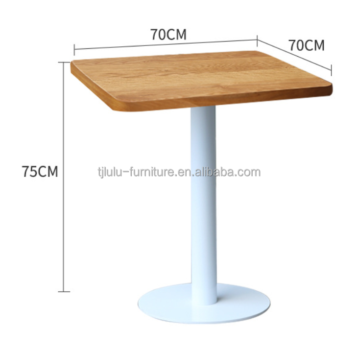 Modern Simple Style Dining Table Set for Office Building Solid Wood Restaurant Table