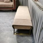 Leather Italian Upholstered Ottoman Bench 50cm Foot Stool Ottoman