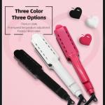 FCC Certified PTC Heater Titanium Coated Hair Straightener Two In One