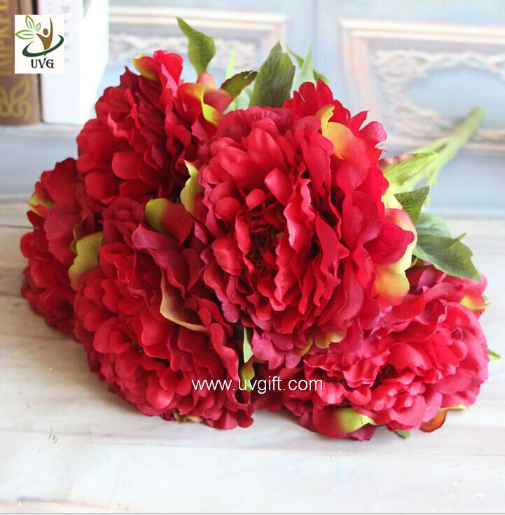 UVG FPN101 Dining table centerpieces pink artificial peony silk flower arrangements for party decoration