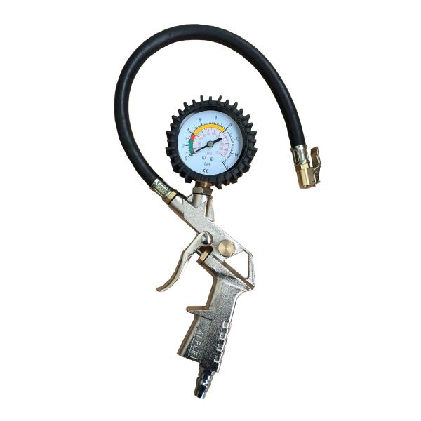 China Regulator Locking Chuck Fittings with Flexible Air Hose 220 PSI Tire Inflator Tire Pressure Air Inflator factory