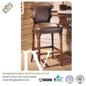 China Stackable Wooden Tall Hotel Bar Stools High End Contemporary Counter Stools factory