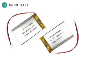 China 552540 Prismatic Silver Rechargeable Lipo Batteries 3.7V 550mAh For PET Tracker factory