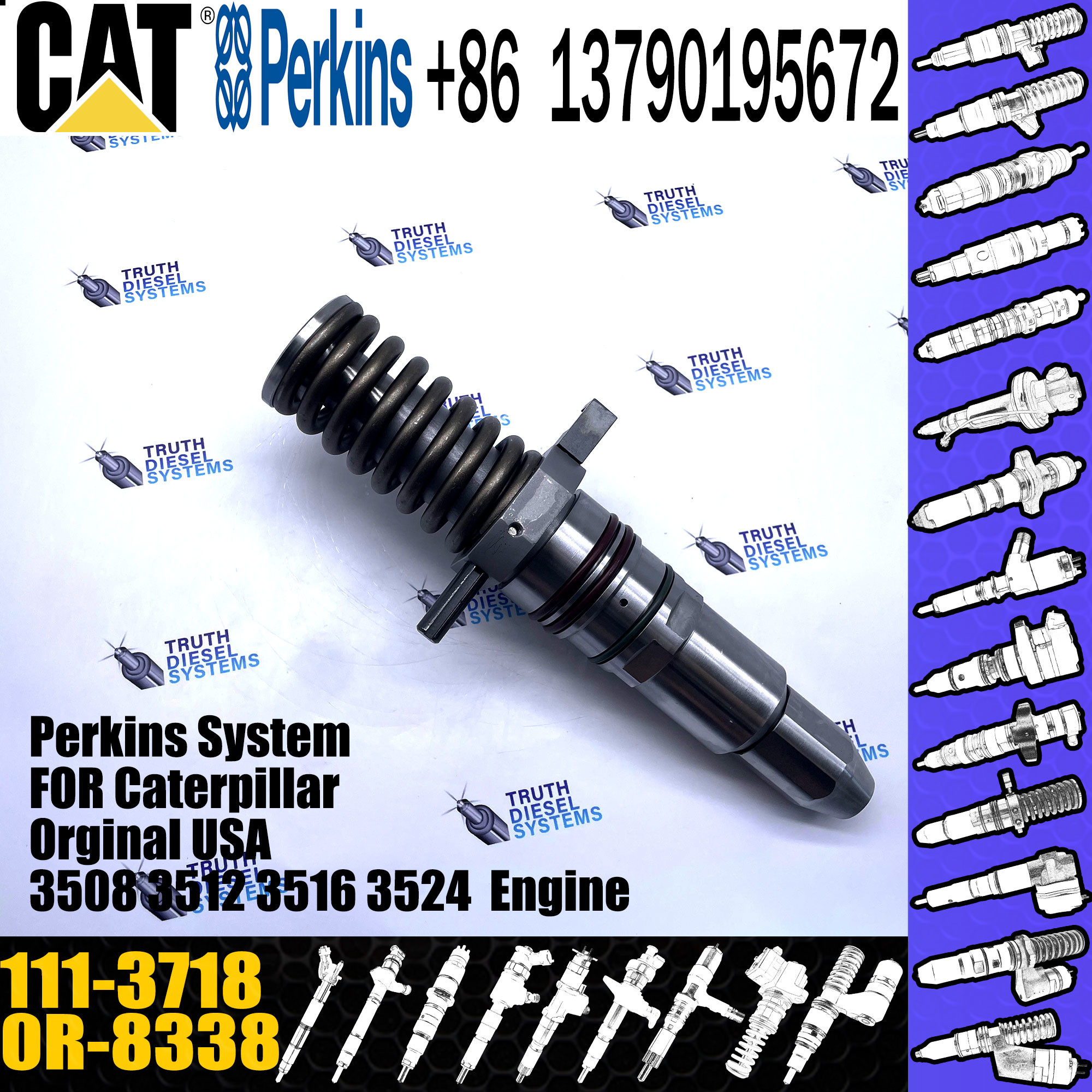 Oem Fuel Injectors 224-9090 10R-1252 111-3718 For Caterpillar 3616/3612/3608 Engine